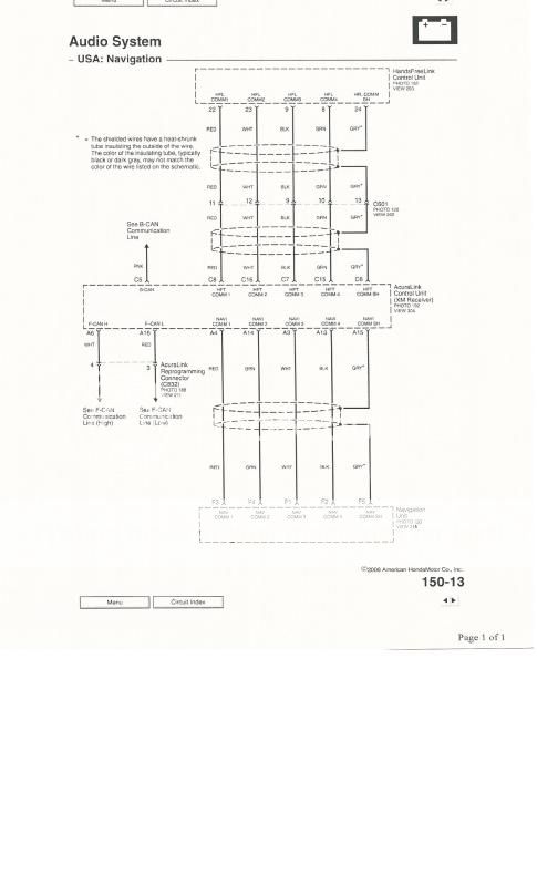 2007 TL Audio and Navi Wiring Diagram - AcuraZine - Acura Enthusiast